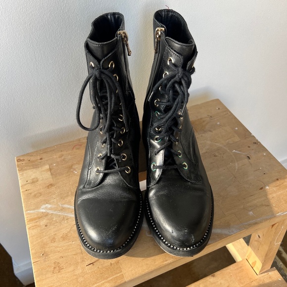 Patrizia Pepe Leather Moto Boots - Picture 1 of 6